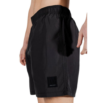 Armani Exchange Black Polyester Swim Shorts Armani Exchange