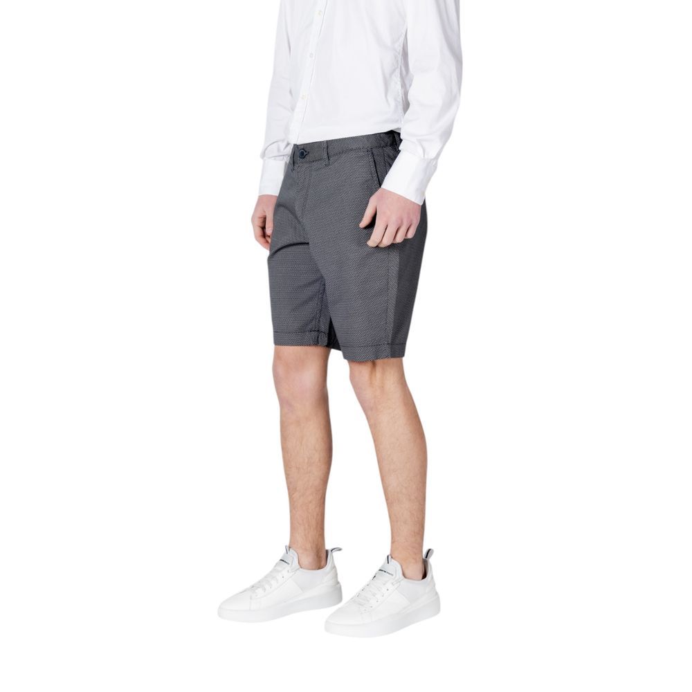 Armani Exchange Blue Cotton Shorts Armani Exchange