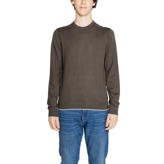 Armani Exchange Green Cotton Sweatshirt Armani Exchange