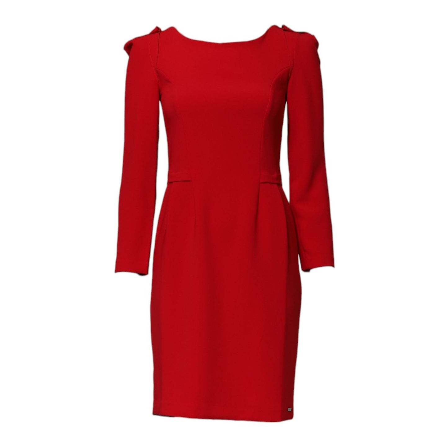 Armani Exchange Red Above Knee Long Sleeves Sheath Dress Armani Exchange