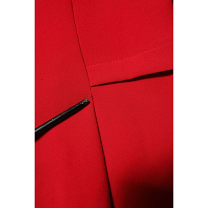 Armani Exchange Red Above Knee Long Sleeves Sheath Dress Armani Exchange