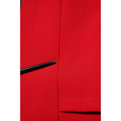 Armani Exchange Red Above Knee Long Sleeves Sheath Dress Armani Exchange