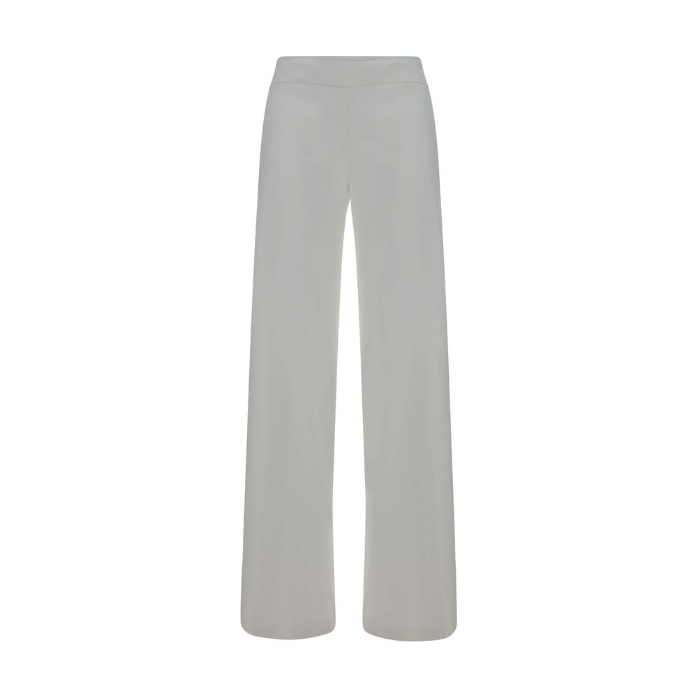 Avenue Montaigne White Rayon Casual Pants Avenue Montaigne