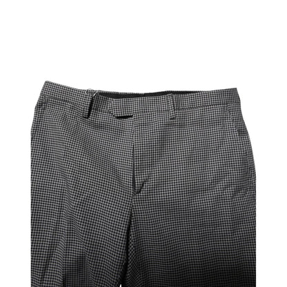 BENCIVENGA Black White Checkered Tapered Dress Pants