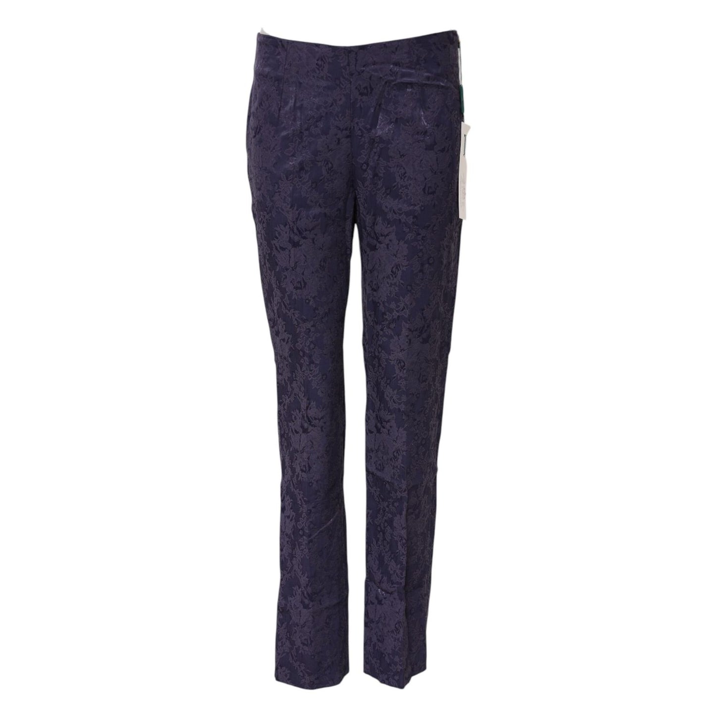 BENCIVENGA Purple Jacquard High Waisted Pants