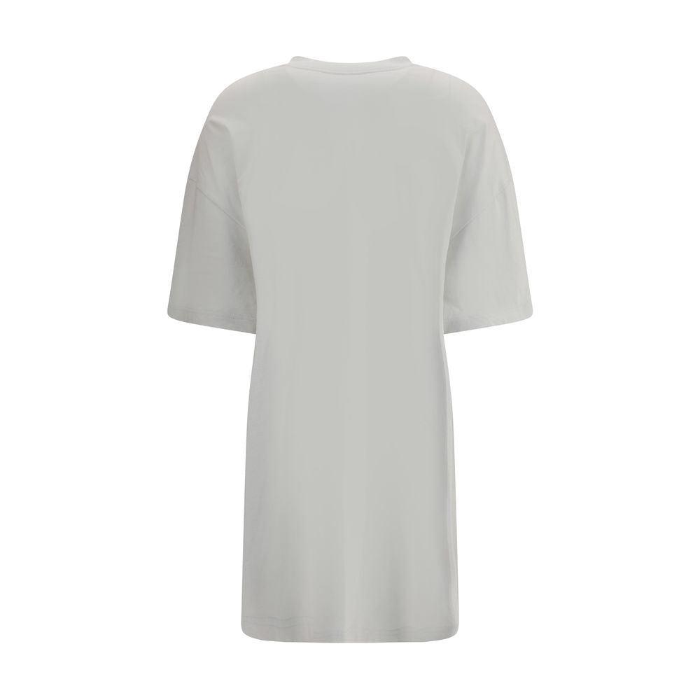 Balenciaga White Cotton Casual Dress Balenciaga
