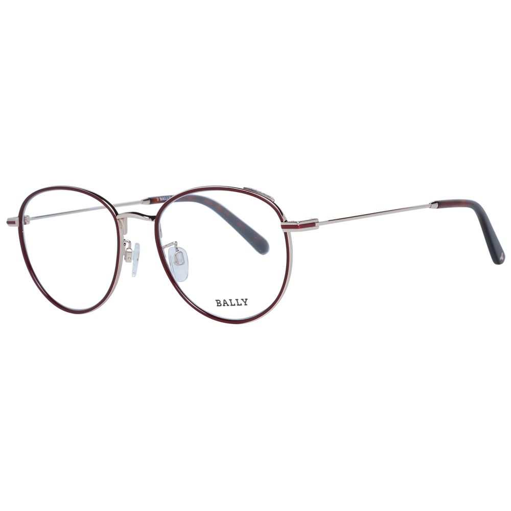 Bally Burgundy Metal Glasses (Frames) Bally
