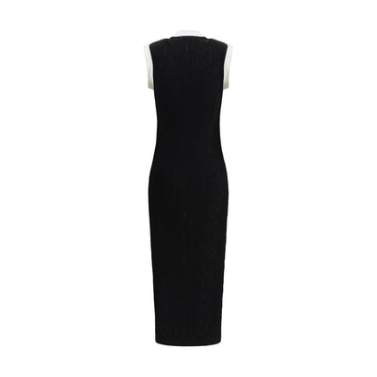 Balmain Black Viscose Casual Dress Balmain