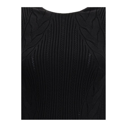 Balmain Black Viscose Casual Dress Balmain