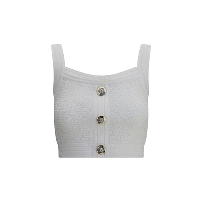 Balmain White Polyamide Top Balmain