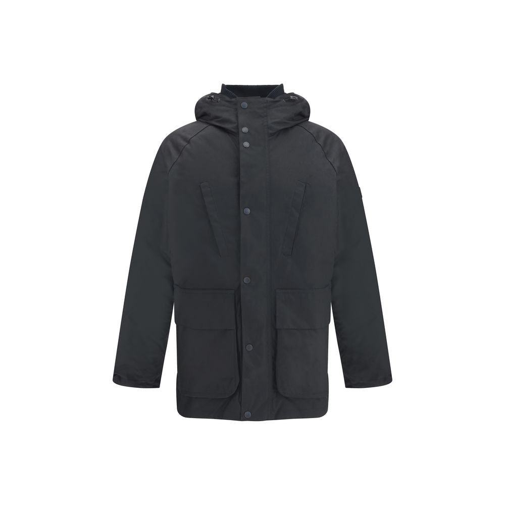 Barbour International Black Cotton Parka Barbour International