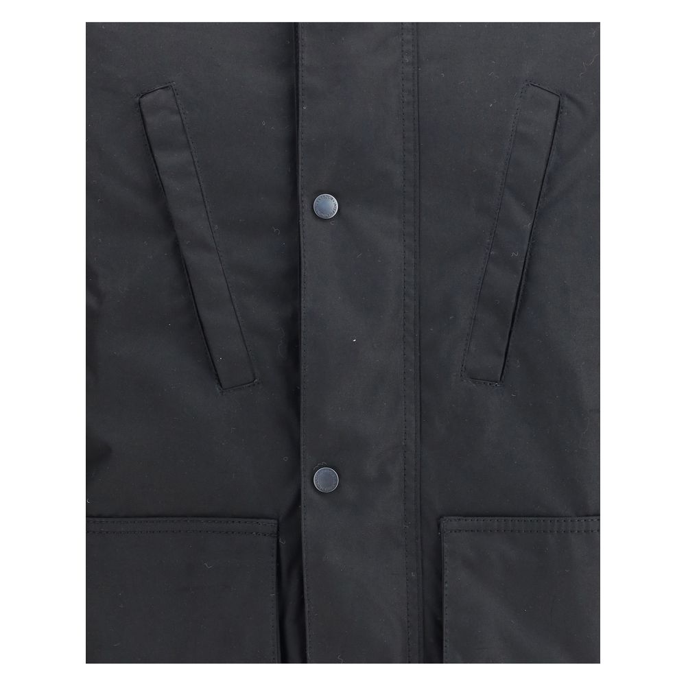 Barbour International Black Cotton Parka Barbour International