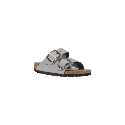 Birkenstock Gray Leather Slippers Birkenstock