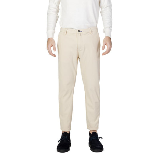 Borghese Beige Nylon Casual Pants Borghese