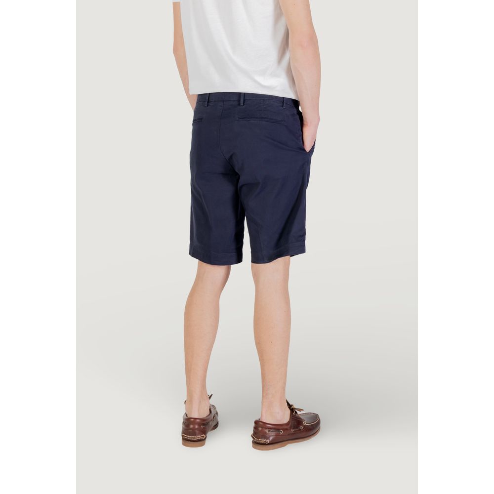 Borghese Blue Cotton Bermuda Shorts