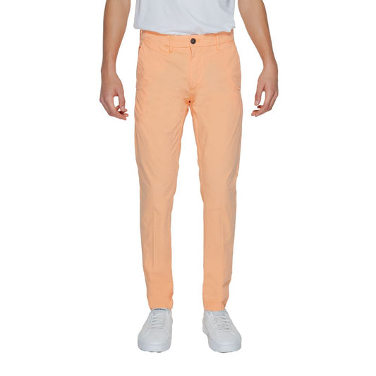 Borghese Orange Cotton Chino Pants Borghese