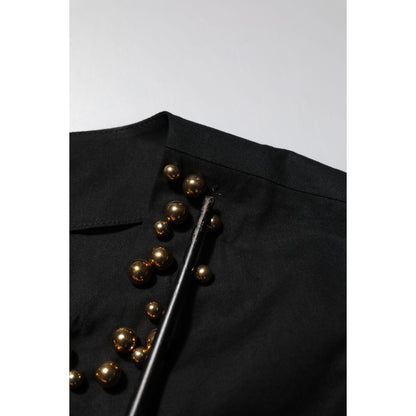 Boutique Moschino Black Cotton Sleeveless Women Tank T-shirt Boutique Moschino