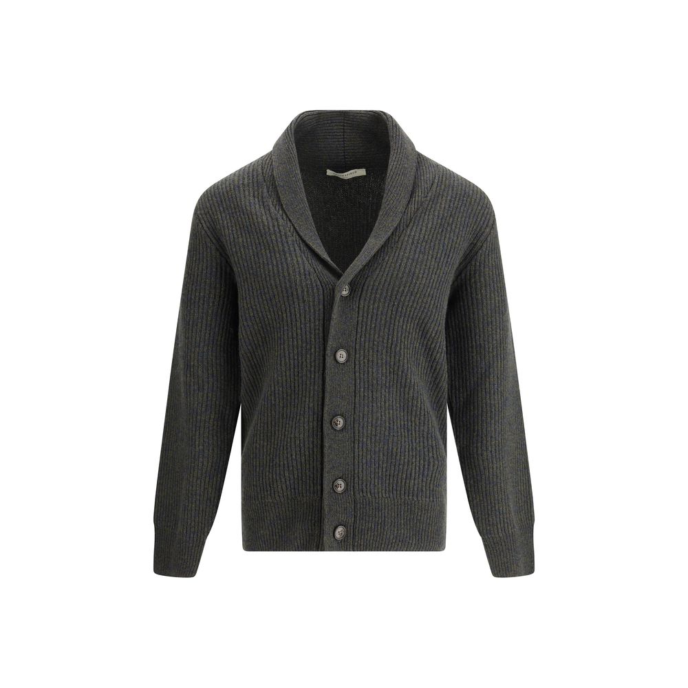 Brooksfield Bicolor Fleece Wool Cardigan