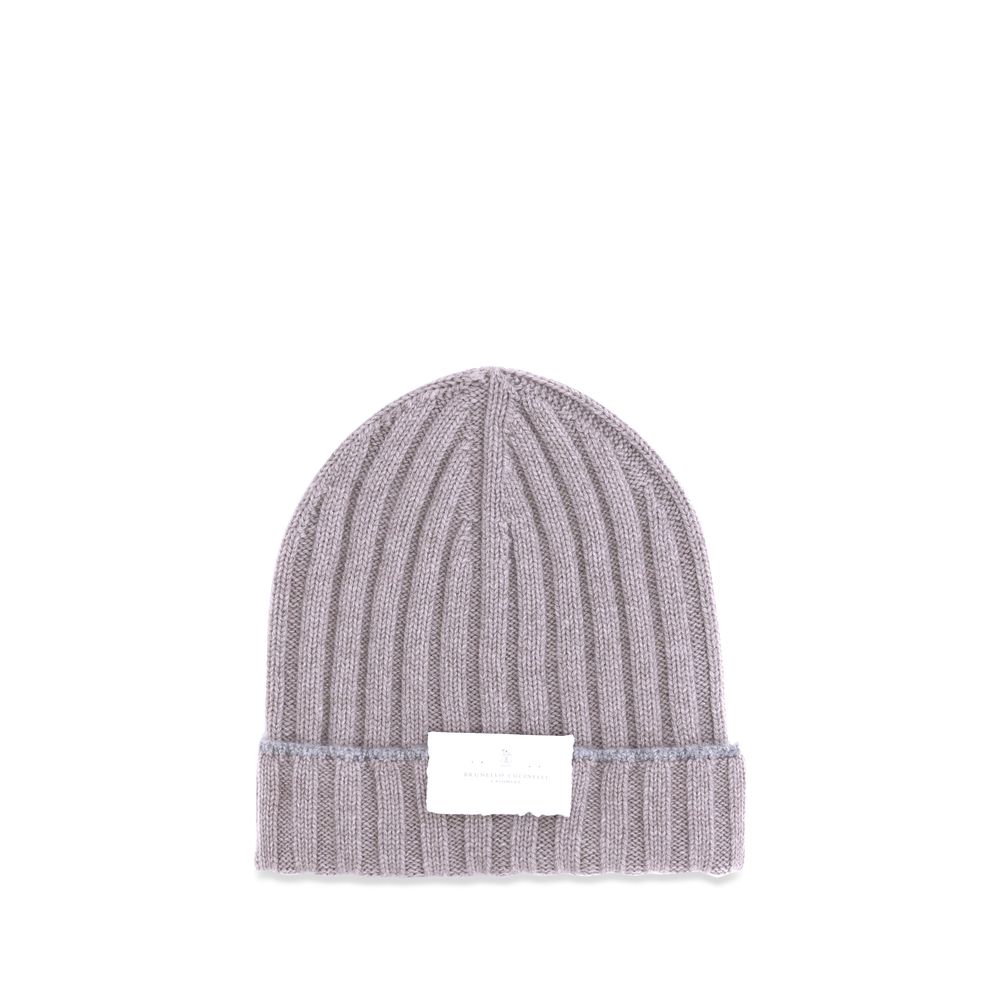 Brunello Cucinelli Beige Cashmere Beanie Brunello Cucinelli