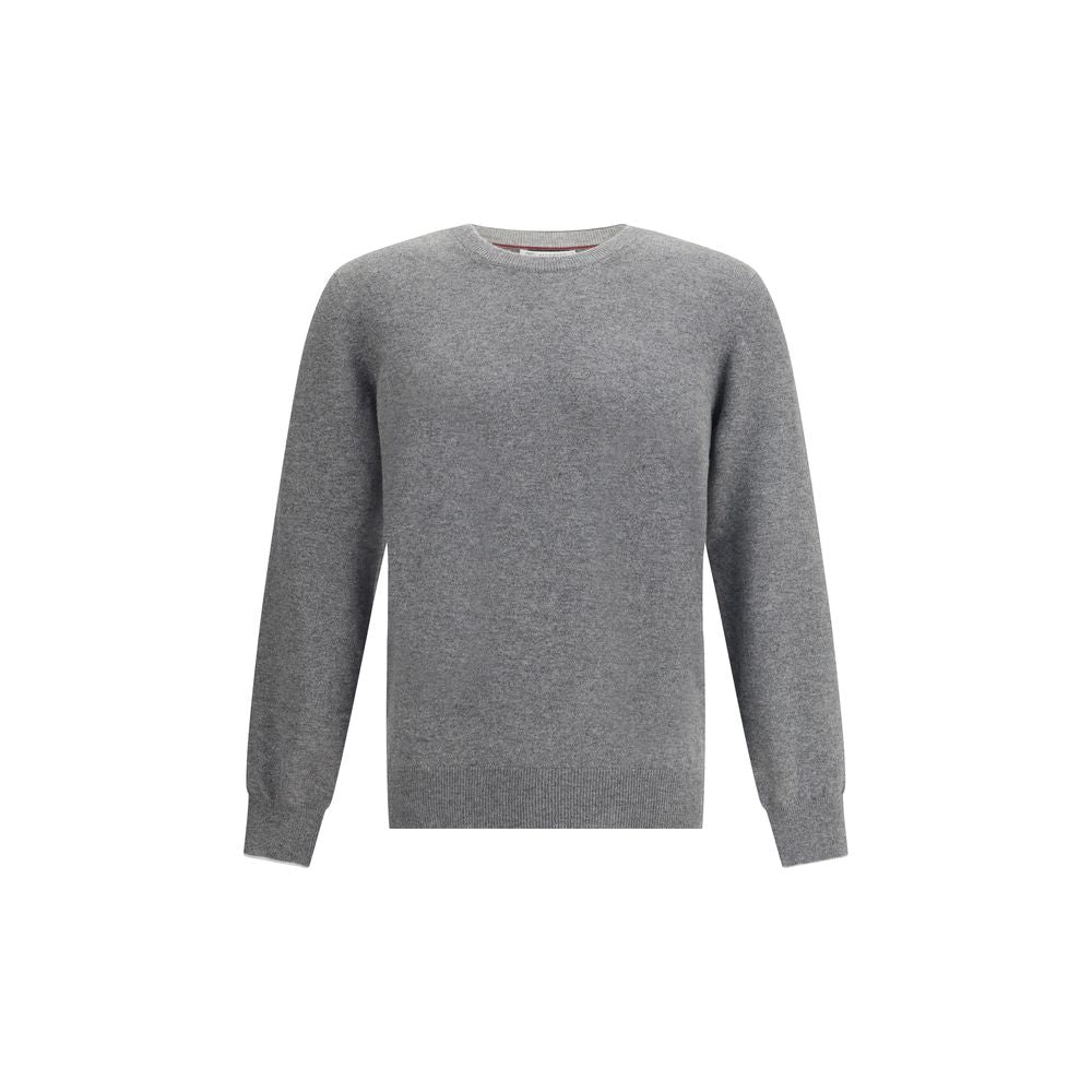 Brunello Cucinelli Gray Cashmere Cashmere Sweater Brunello Cucinelli