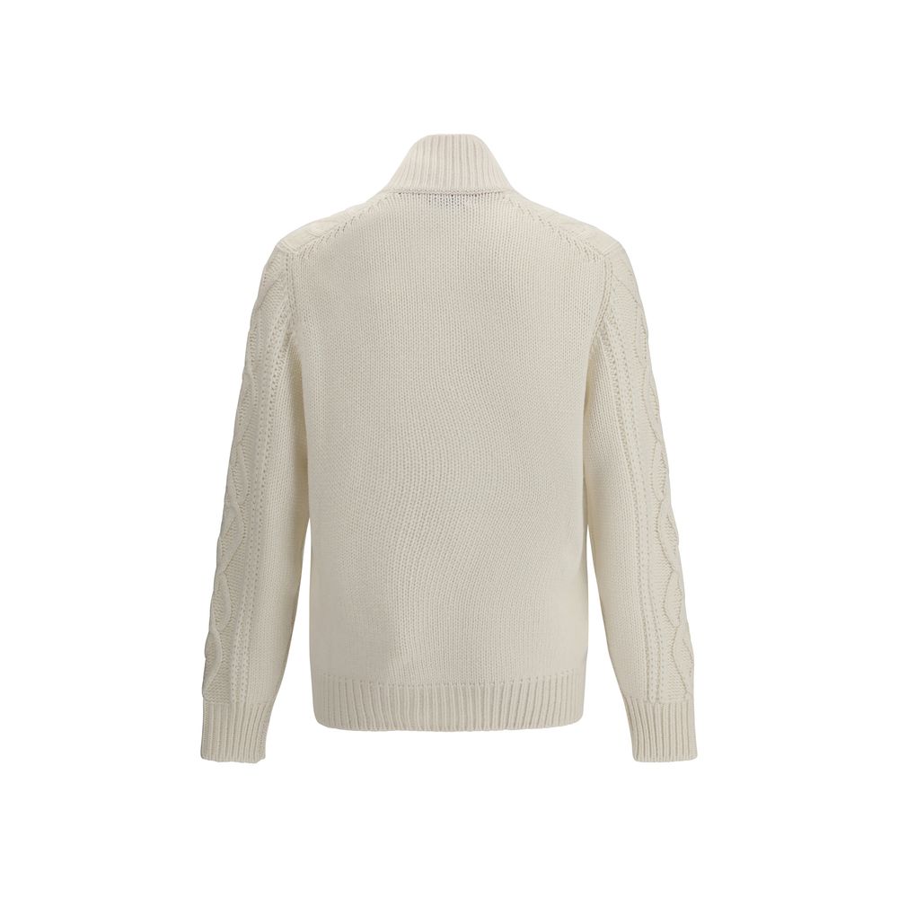 Brunello Cucinelli White Cashmere Cardigan Brunello Cucinelli