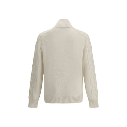 Brunello Cucinelli White Cashmere Cardigan Brunello Cucinelli