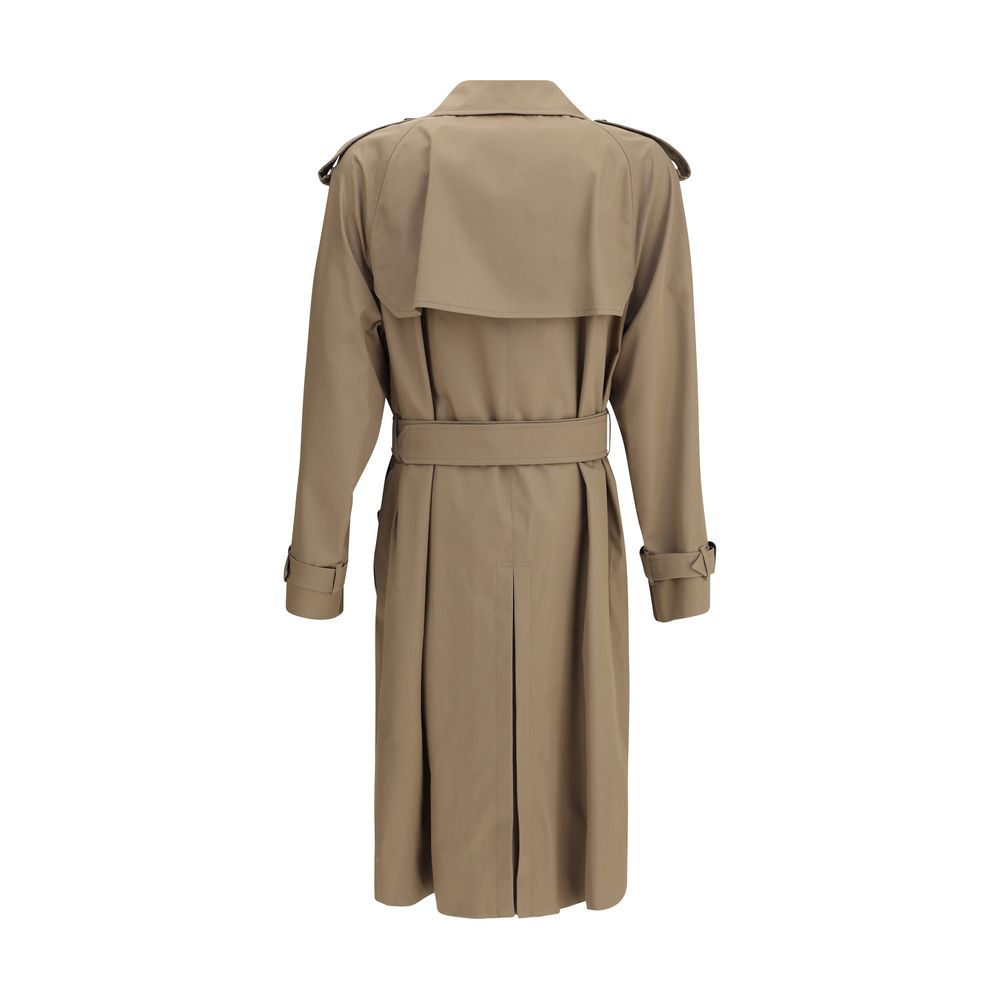 Burberry Beige Cotton Trench Coat Burberry
