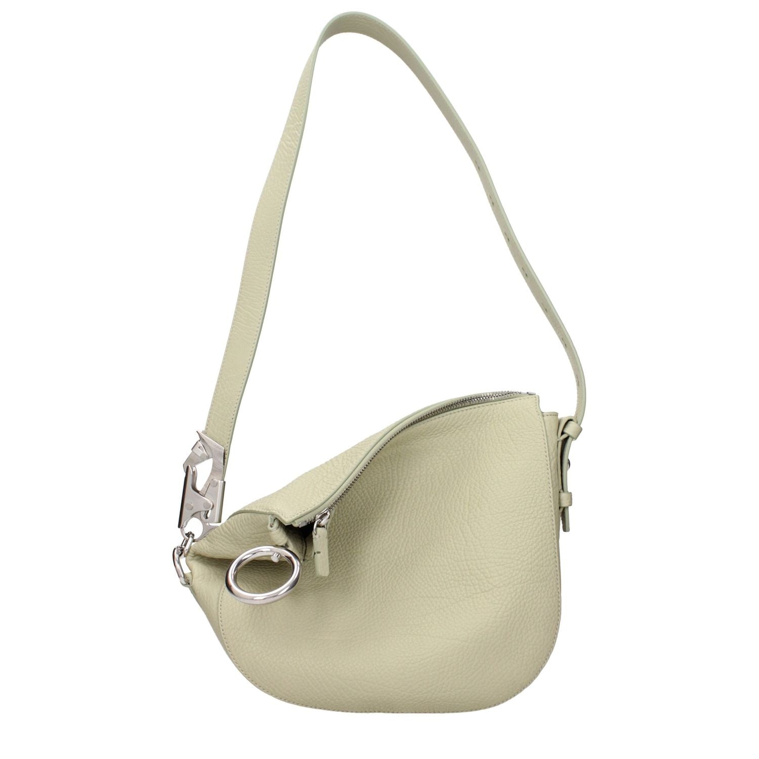 Burberry Green Leather Shoulder Bag