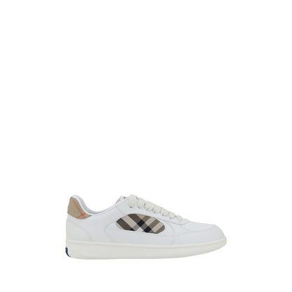 Burberry White Calf Leather Bos Taurus Low Top Sneakers Burberry