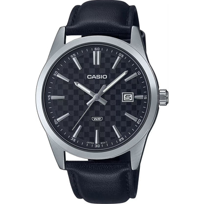 CASIO COLLECTION Mod. DATE - CARBON LOOK - SILVER & BLACK WATCHES