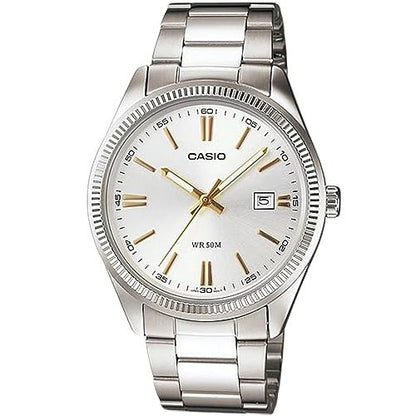 CASIO COLLECTION Mod. DATE - SILVER. GOLD INDEXES WATCHES