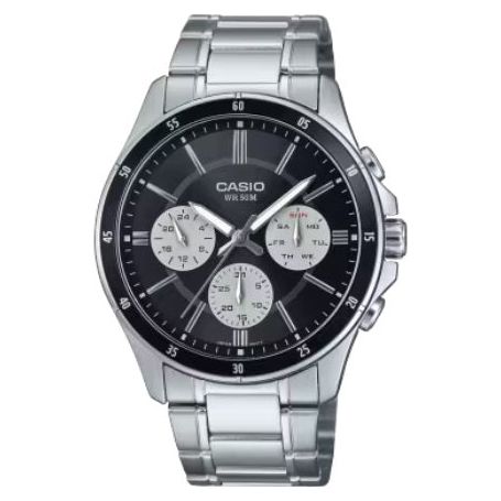 CASIO COLLECTION Mod. MULTIFUNCTION CALENDAR - BLACK & WHITE PANDA WATCHES