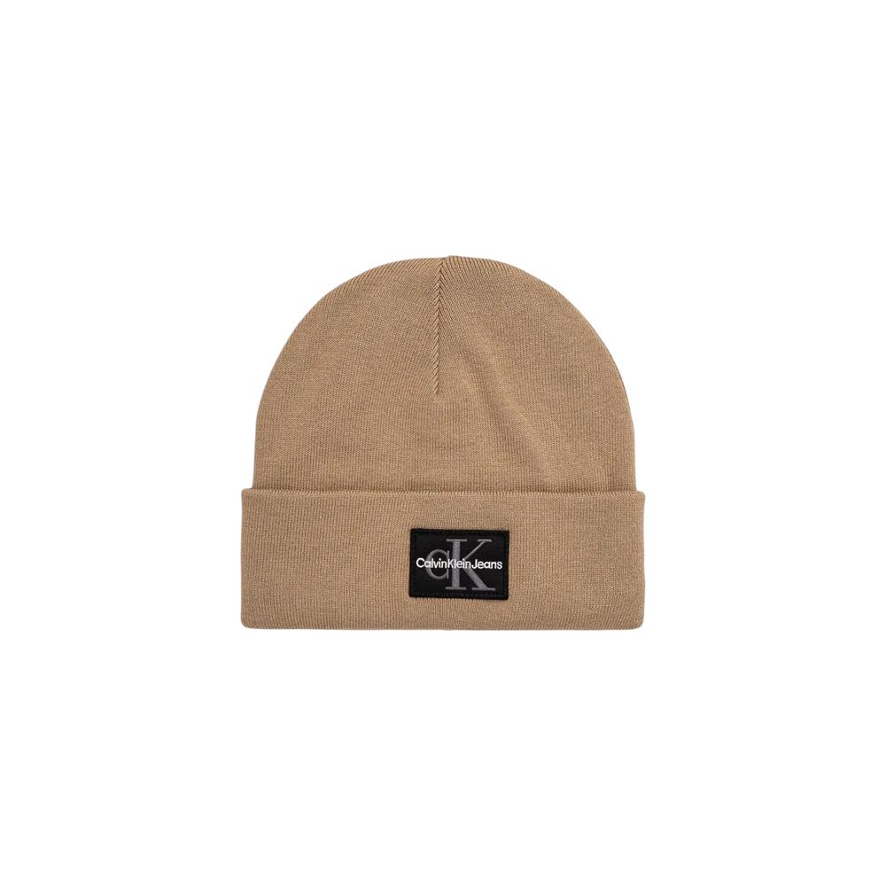 Calvin Klein Jeans Beige Cotton Cap (Baseball Hat)