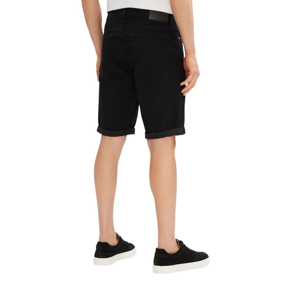 Calvin Klein Jeans Black Cotton Bermuda Shorts