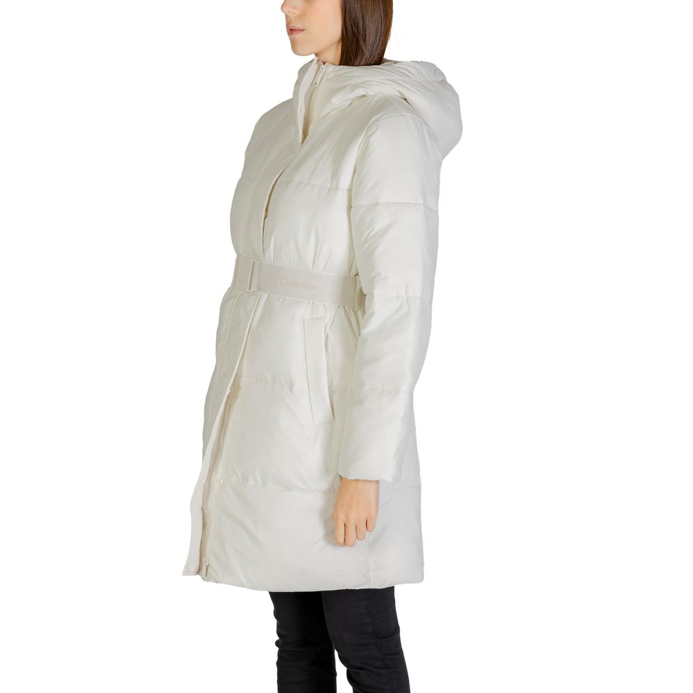 Calvin Klein Jeans Cream Nylon Coat