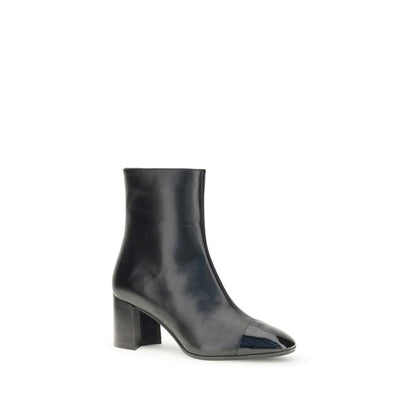 Carel Paris Black Leather Ankle Boots Carel Paris