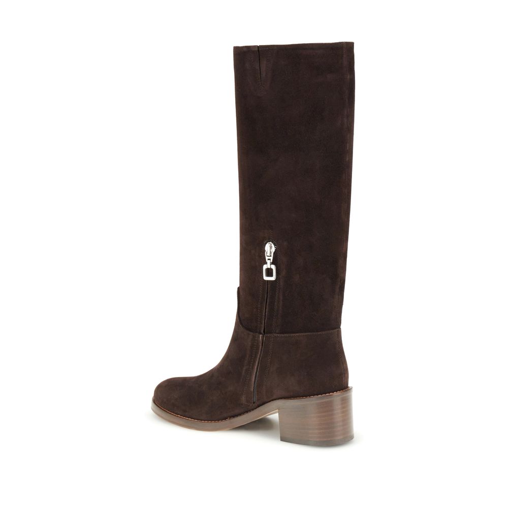 Carel Paris Brown Leather High Heel Boots Carel Paris