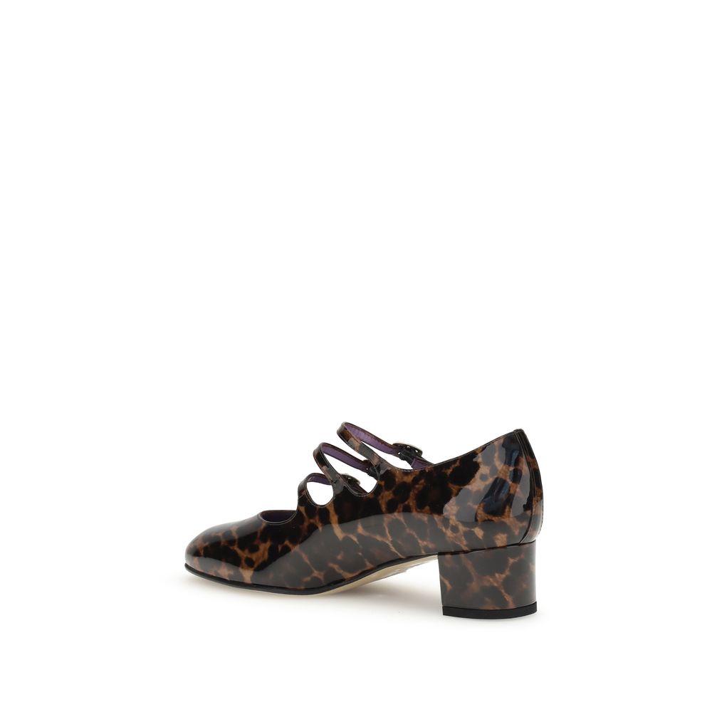 Carel Paris Multicolor Calf Leather Bos Taurus Platform Pumps Carel Paris