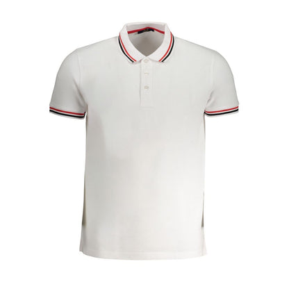Cavalli Class Bianco Cotton Men's Polo Shirt