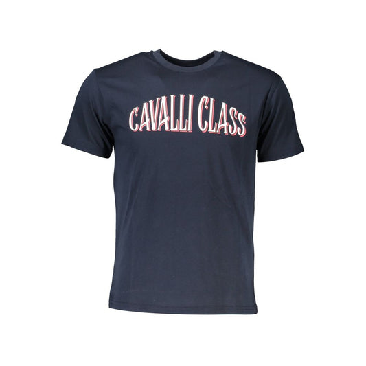 Cavalli Class Blue Cotton Men T-Shirt