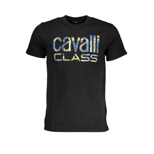 Cavalli Class Nero Cotton Men T-Shirt
