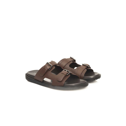 Cerruti 1881 Brown Cowhide Men Sandal Cerruti 1881