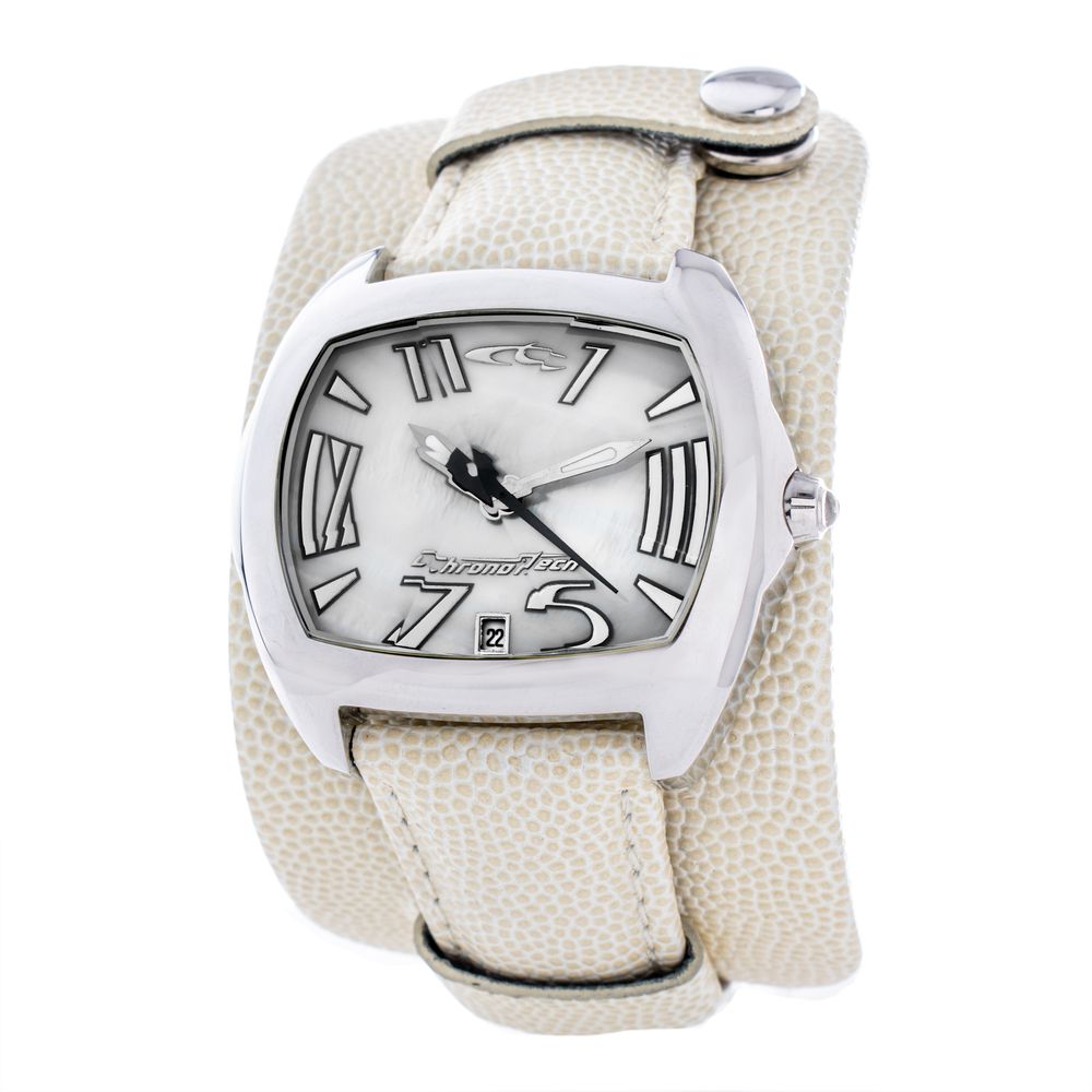 Chronotech Beige Leather Bracelet Watch