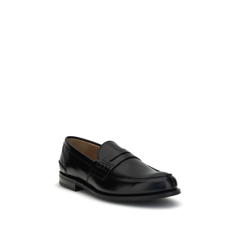 Church's Black Calf Leather Bos Taurus Slip-On Loafers Church's