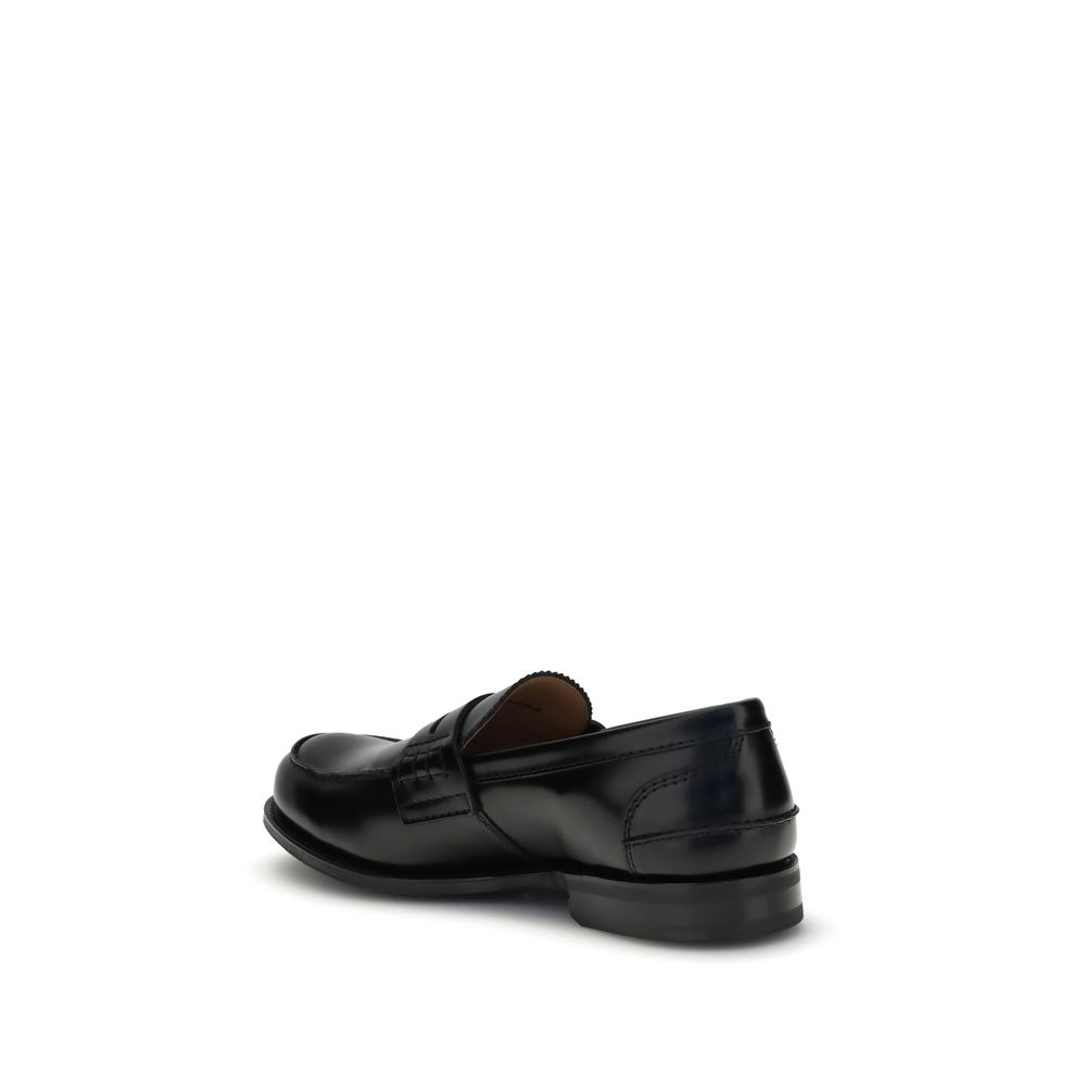 Church's Black Calf Leather Bos Taurus Slip-On Loafers Church's