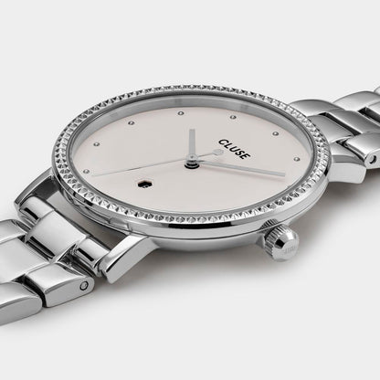 Cluse Silver Stainless Steel Dress Watch