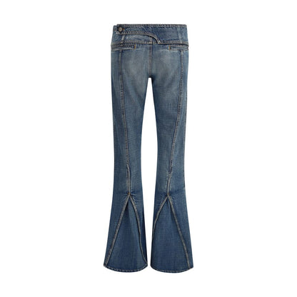 Coperni Blue Polyester Flared Jeans Coperni