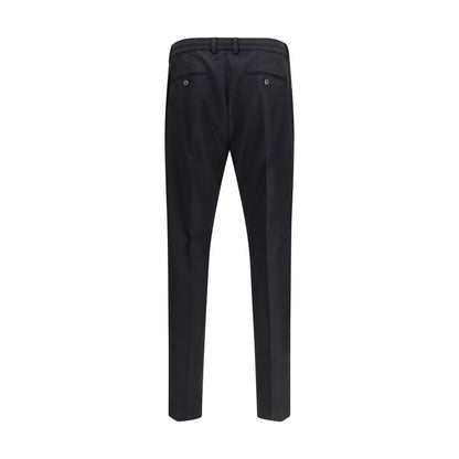 Cruna Black Fleece Wool Dress Pants