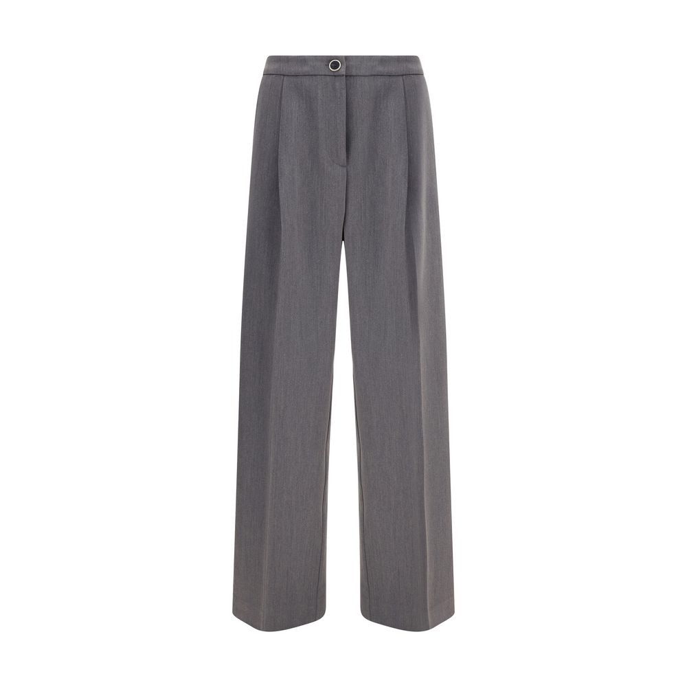 Cruna Gray Polyester Casual Pants