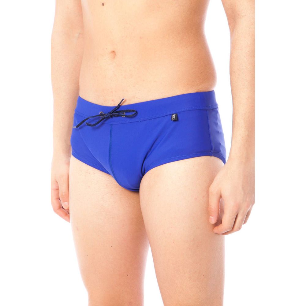 Datch Blue Polyamide Mens Swim Briefs